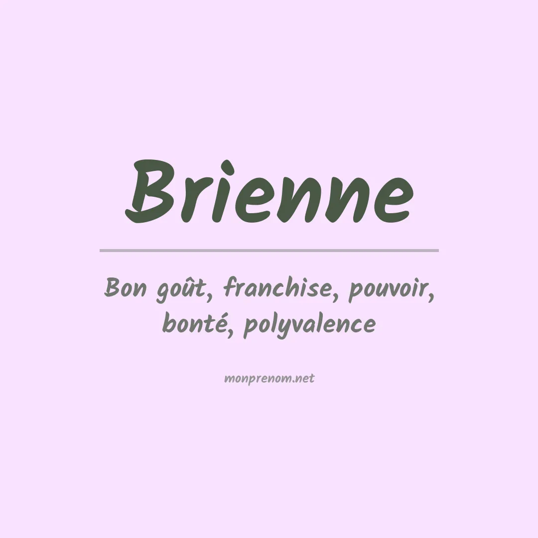 Signification du prénom Brienne