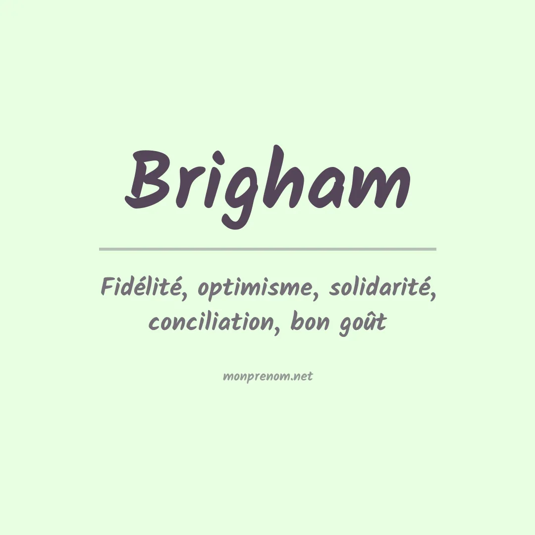 Prénom Brigham