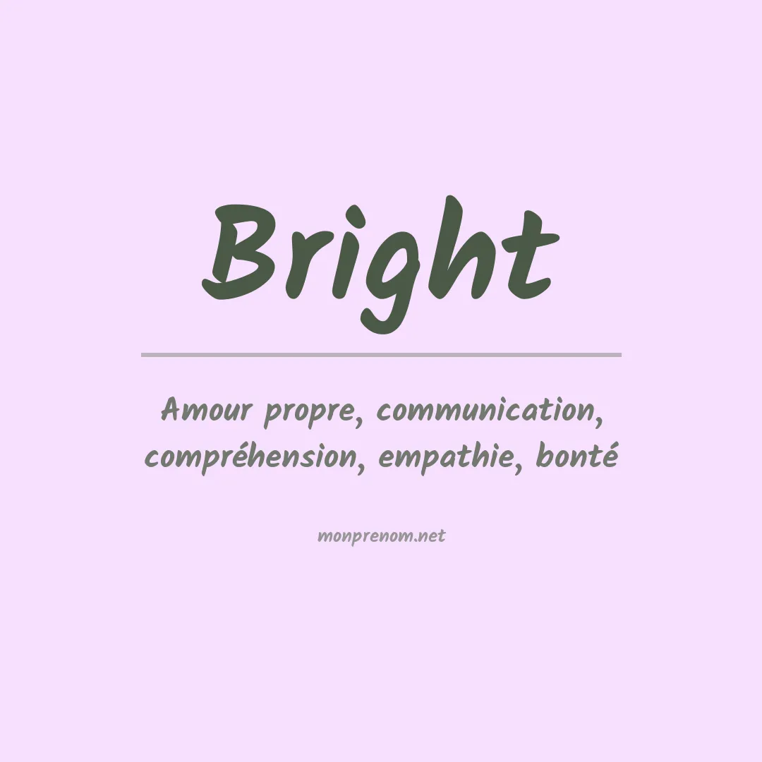 Prénom Bright