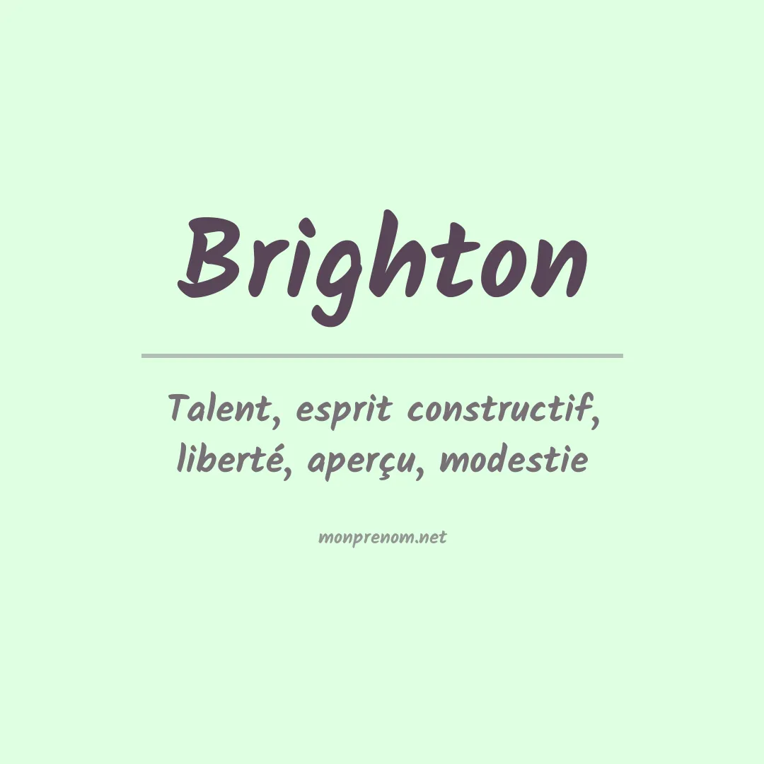 Prénom Brighton