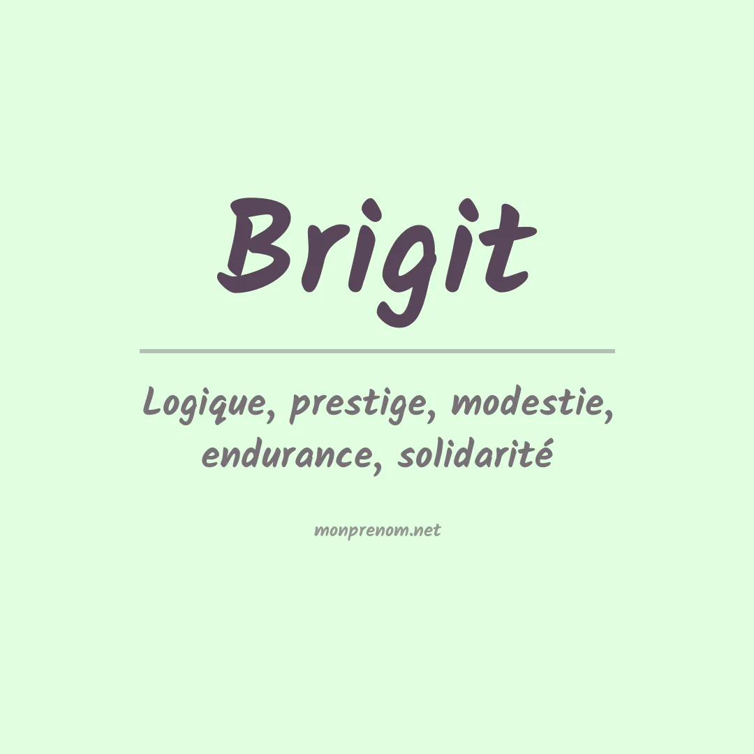 Signification du prénom Brigit