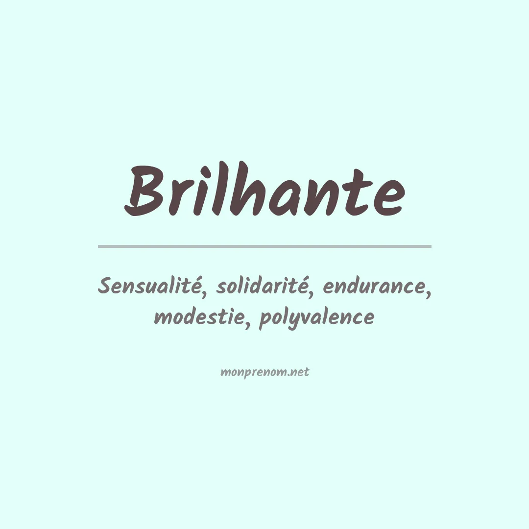 Prénom Brilhante