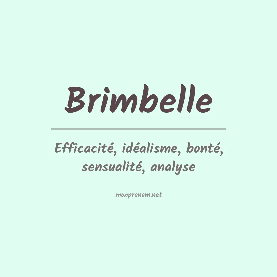 Prénom Brimbelle