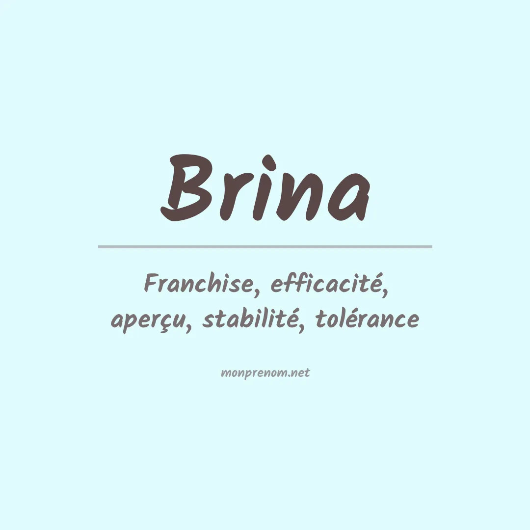 Prénom Brina
