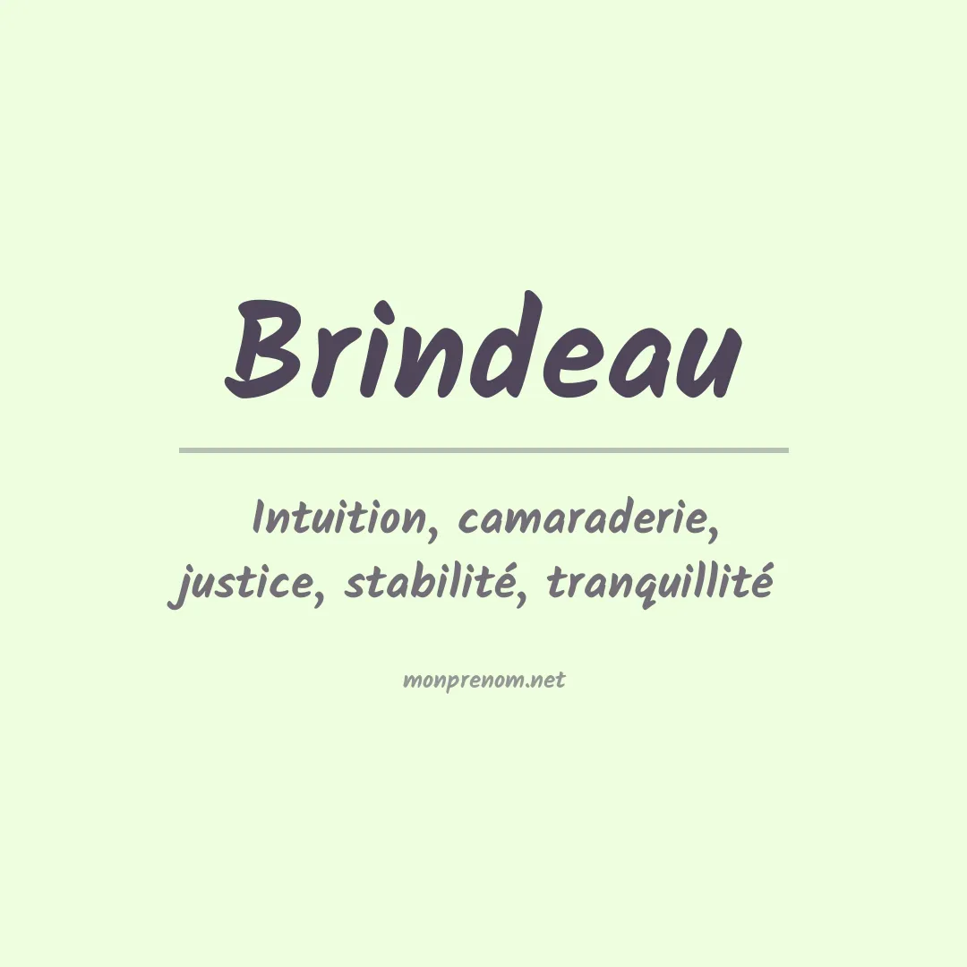 Signification du prénom Brindeau
