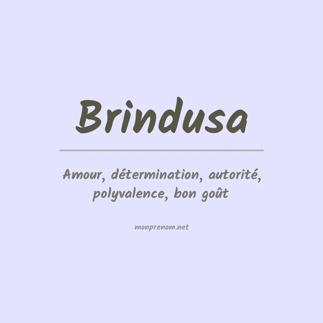 Signification du prénom Brindusa