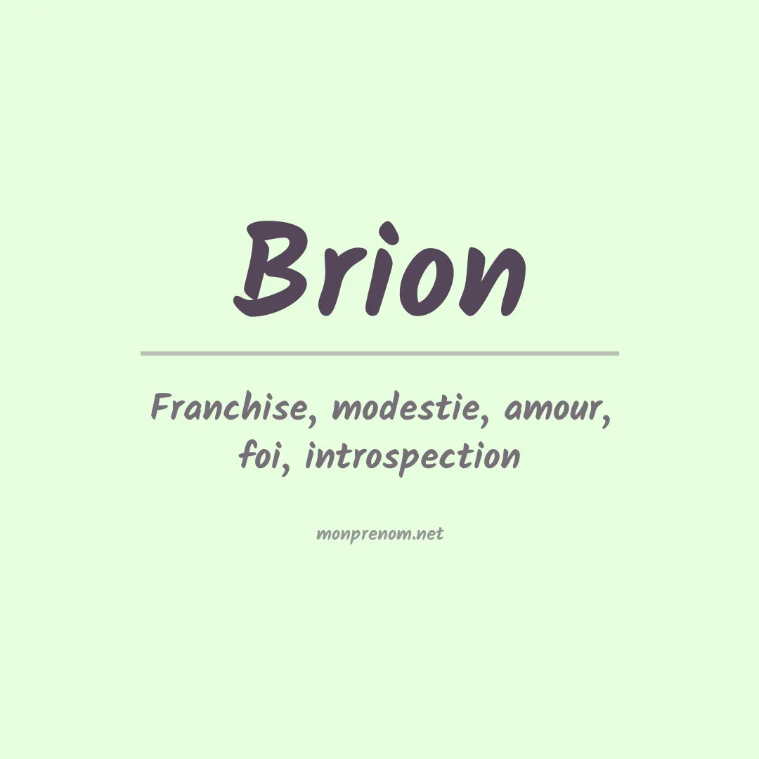 Prénom Brion