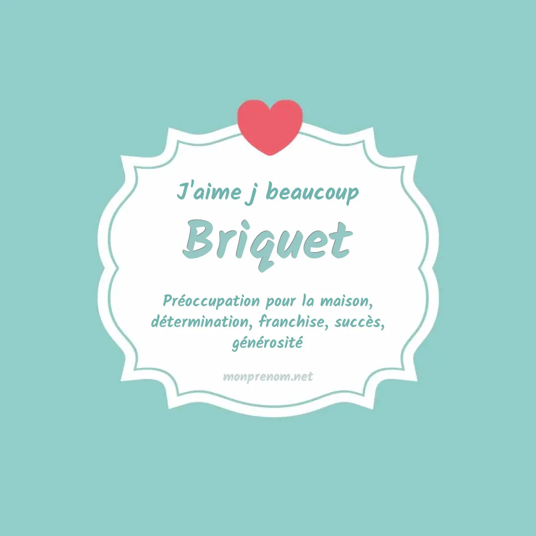 J'aime beaucoup Briquet