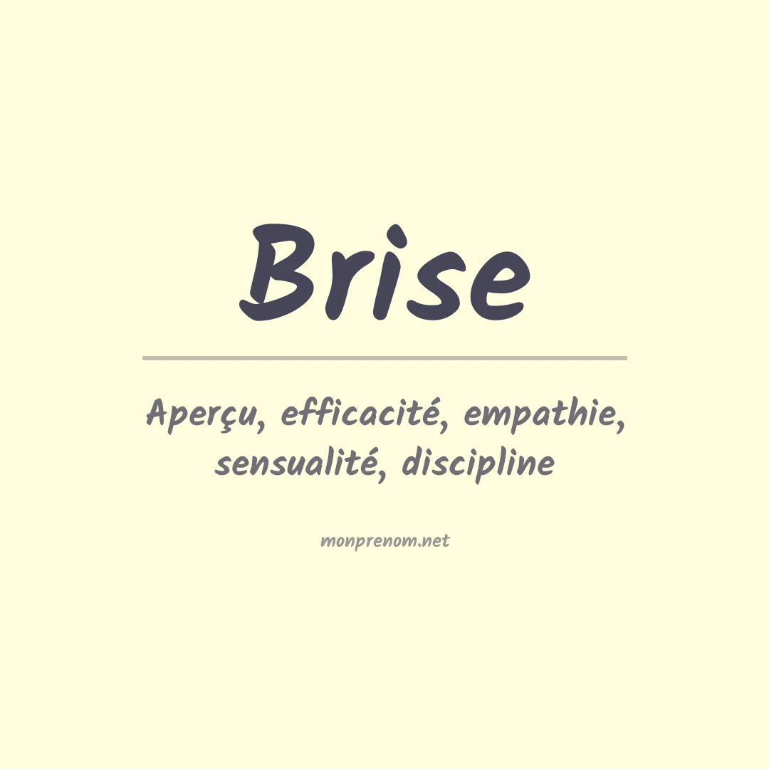 Signification du prénom Brise