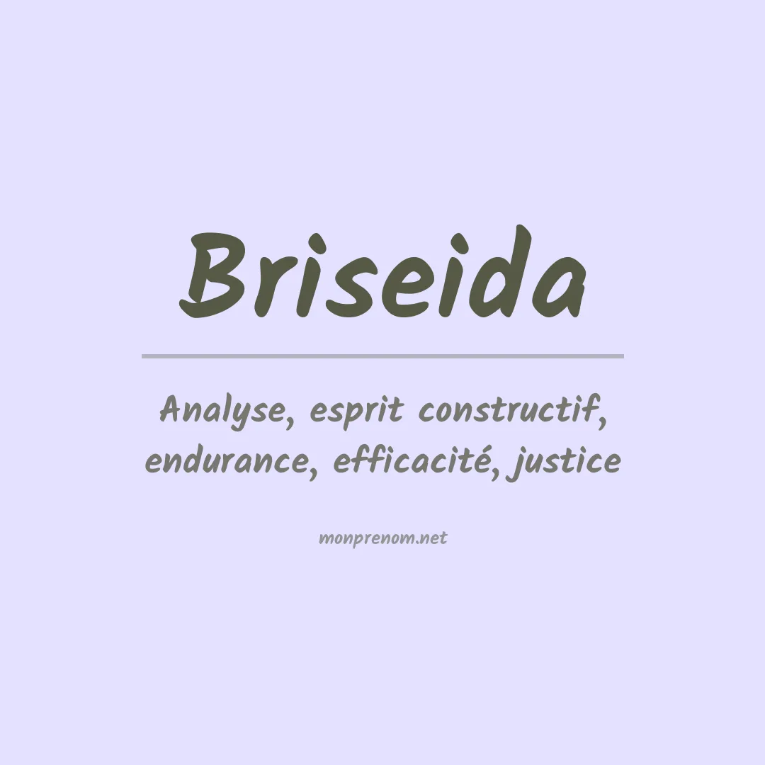 Signification du prénom Briseida