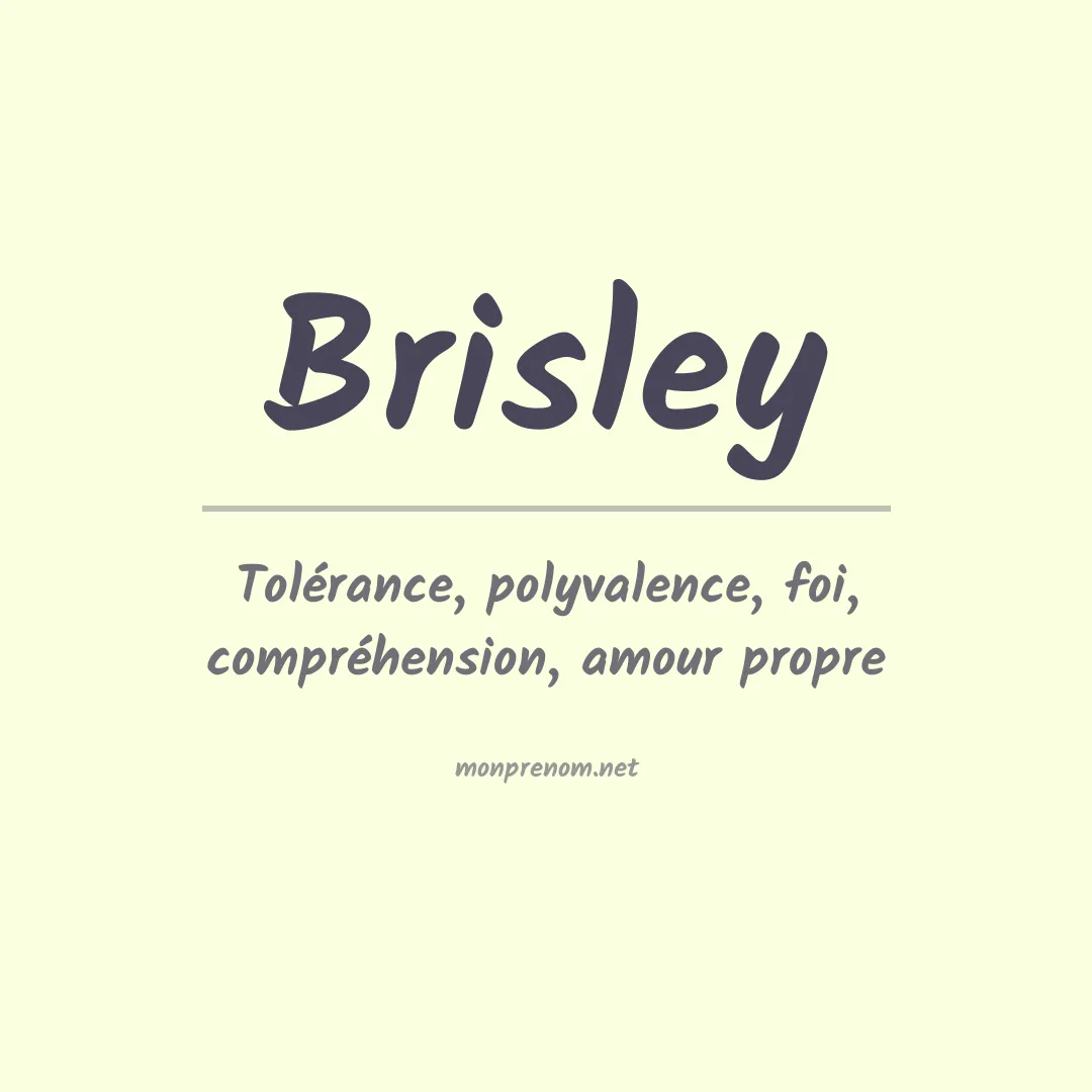 Prénom Brisley