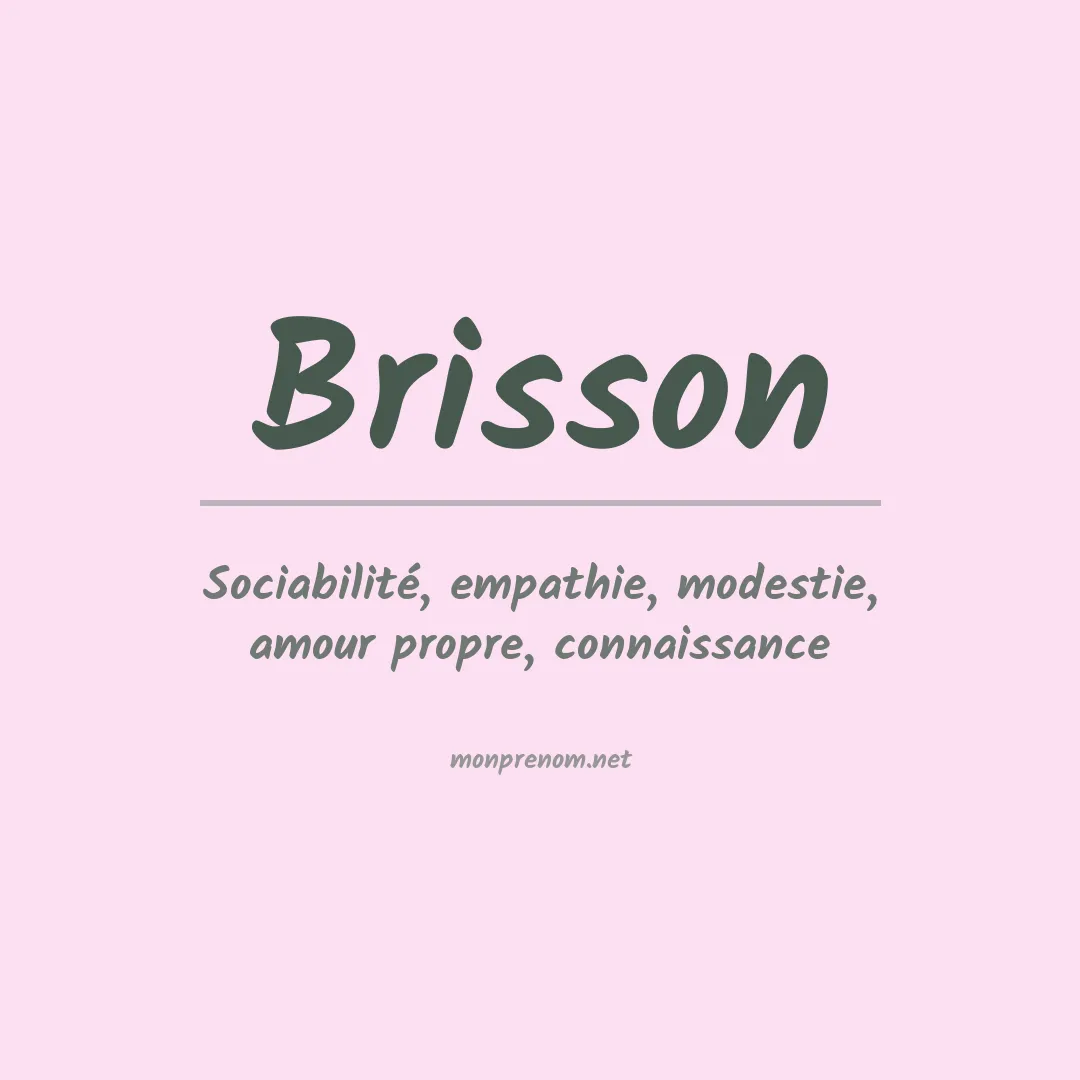 Prénom Brisson