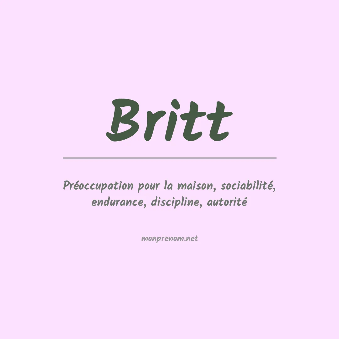Prénom Britt