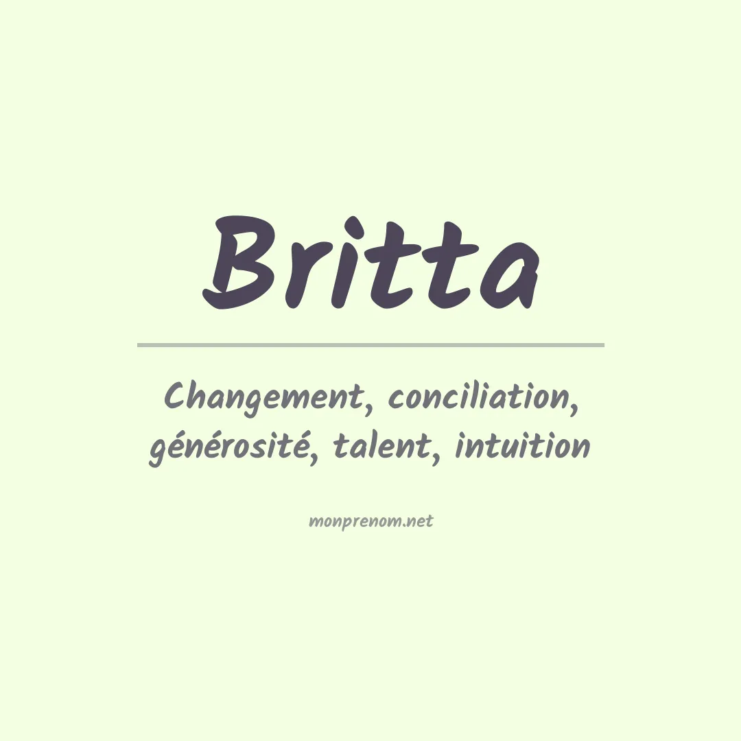 Prénom Britta