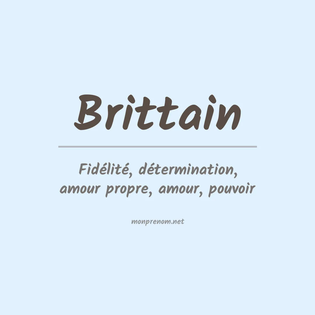 Signification du prénom Brittain