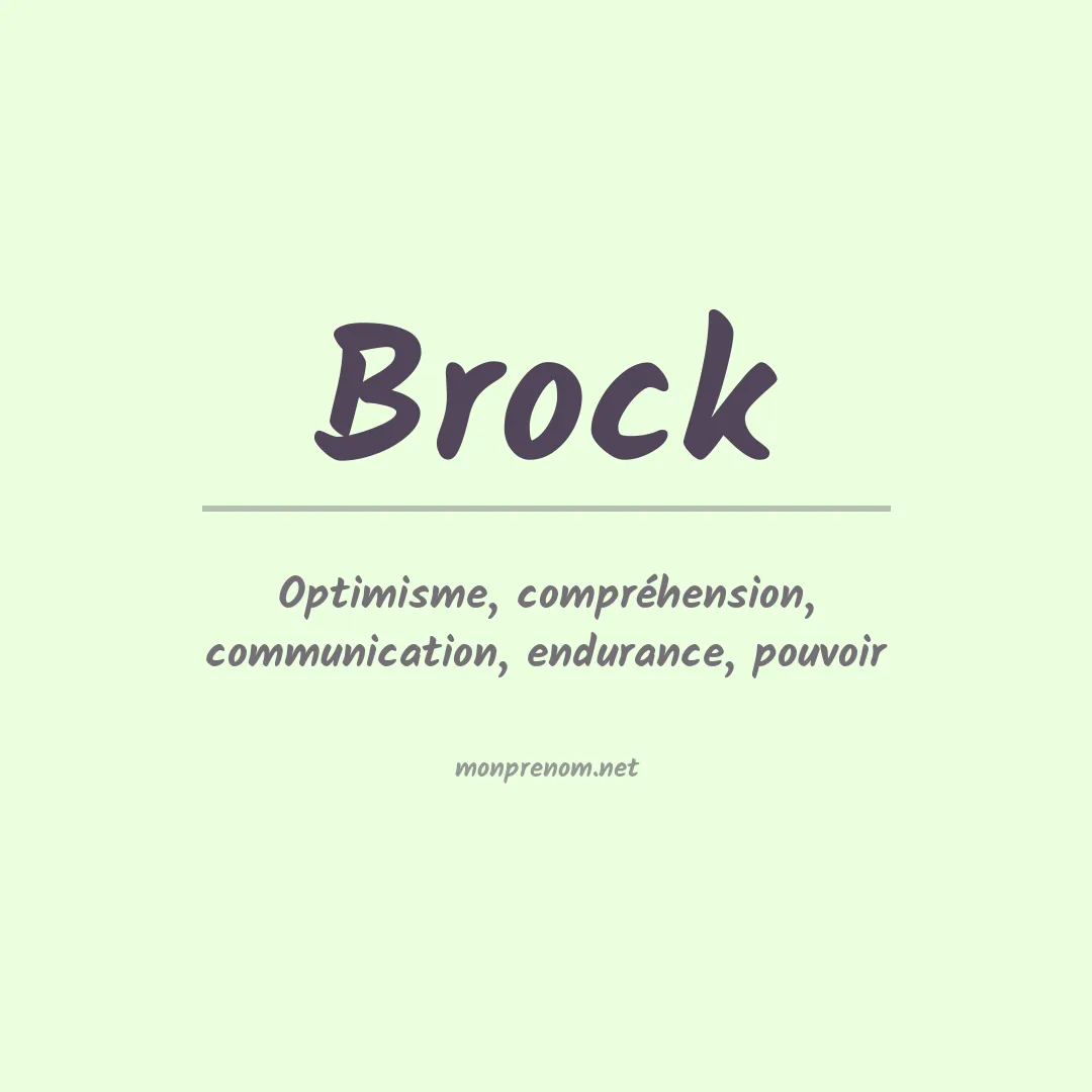 Prénom Brock