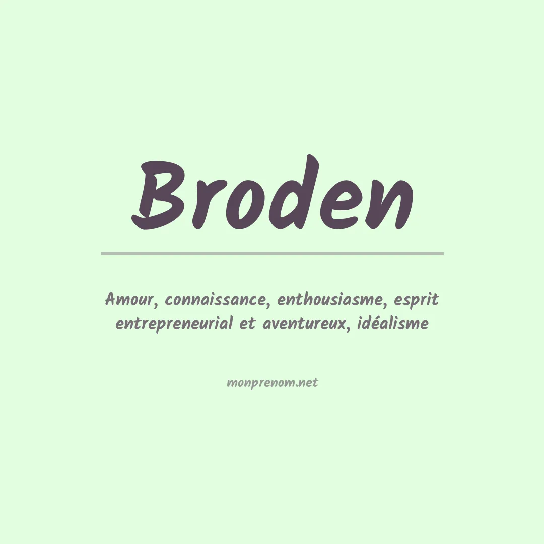 Prénom Broden