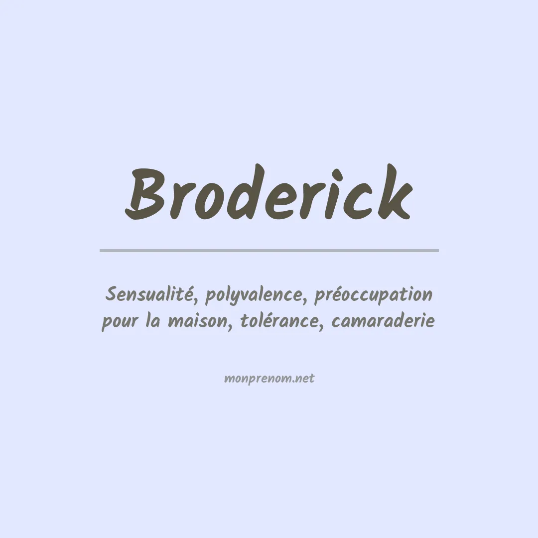 Prénom Broderick