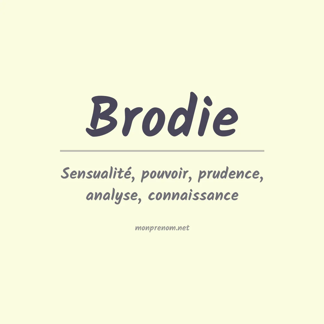 Prénom Brodie