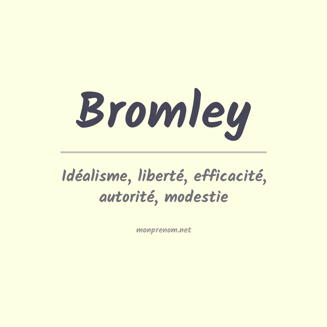 Prénom Bromley