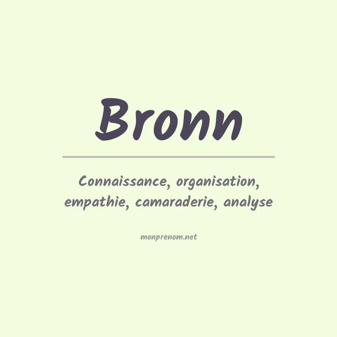 Signification du prénom Bronn