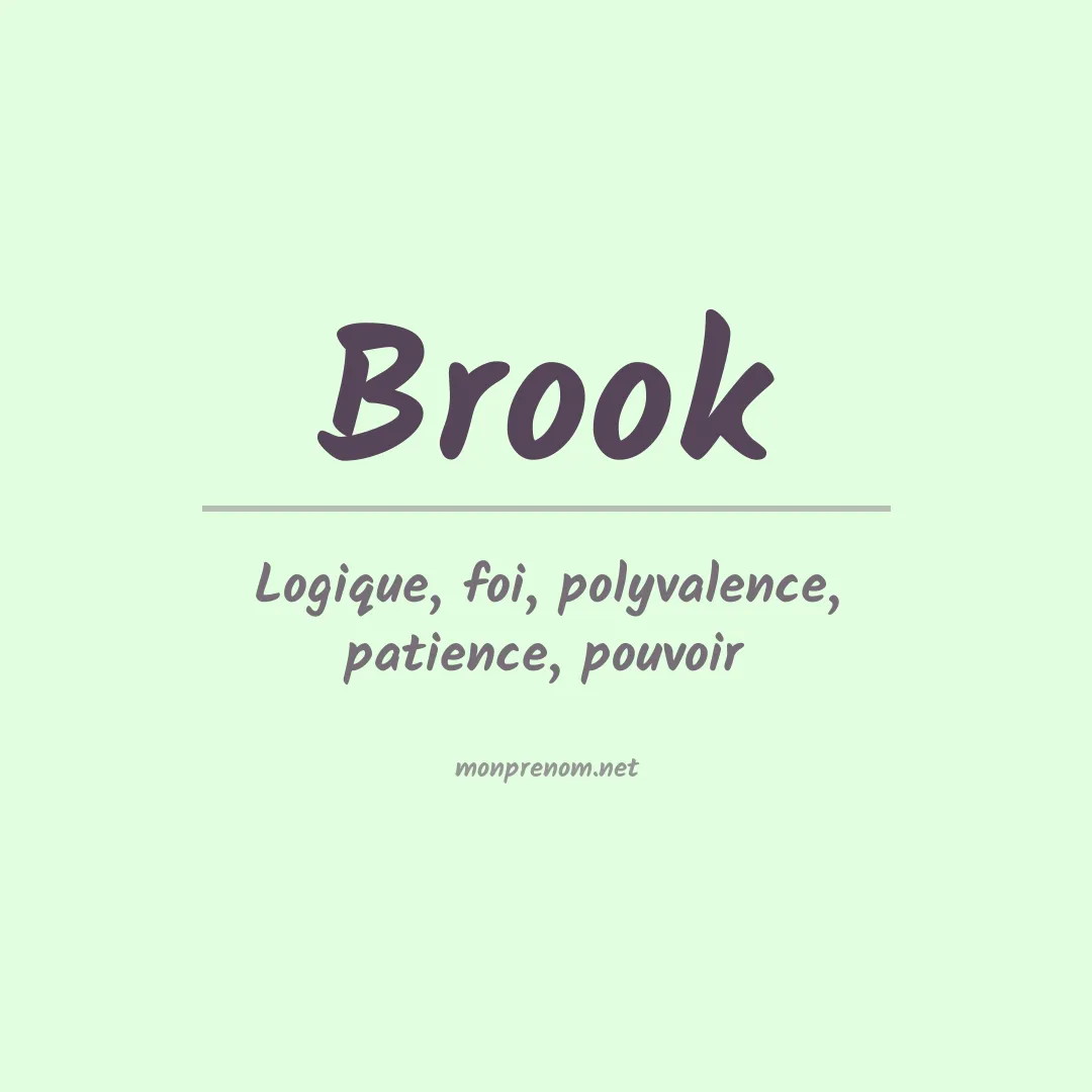 Prénom Brook