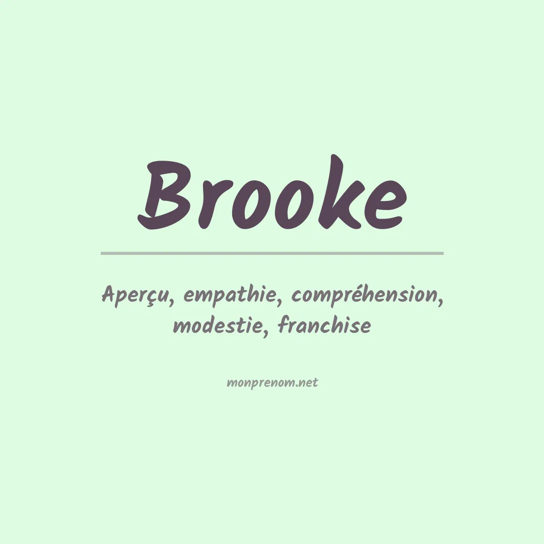 Prénom Brooke