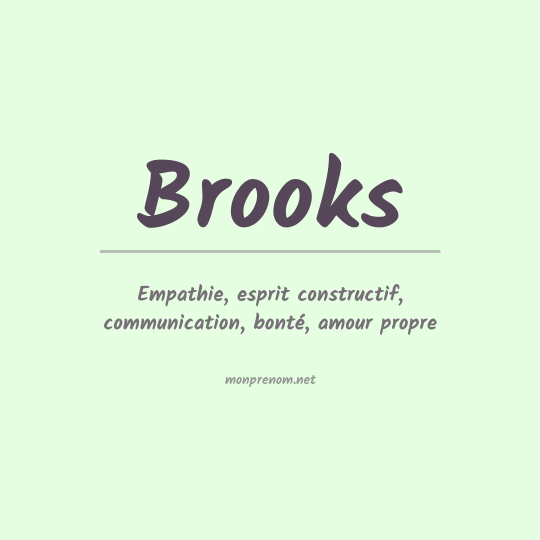 Prénom Brooks
