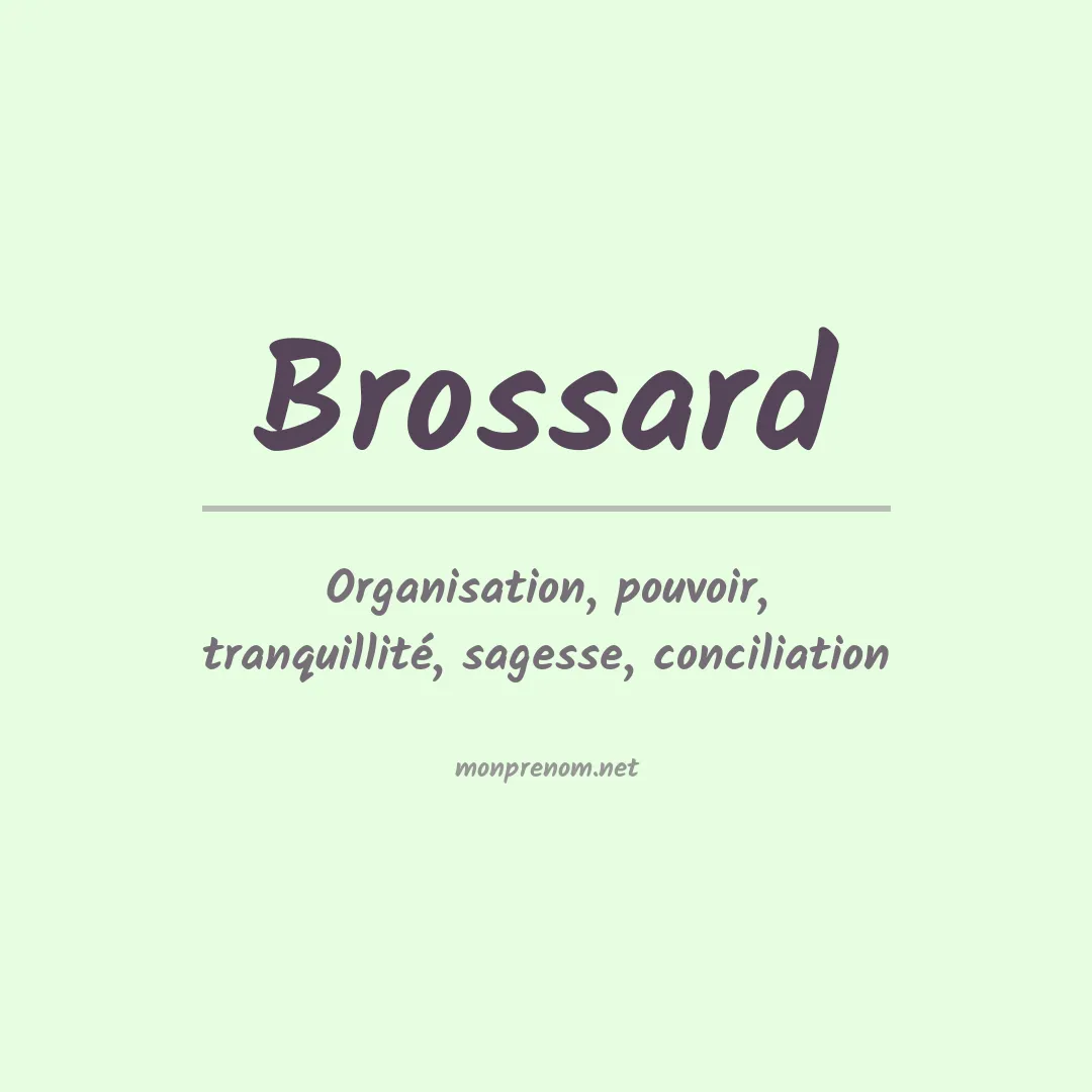 Prénom Brossard