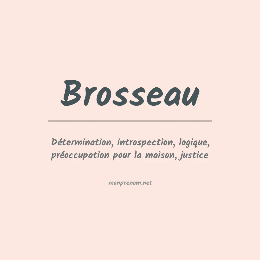 Prénom Brosseau
