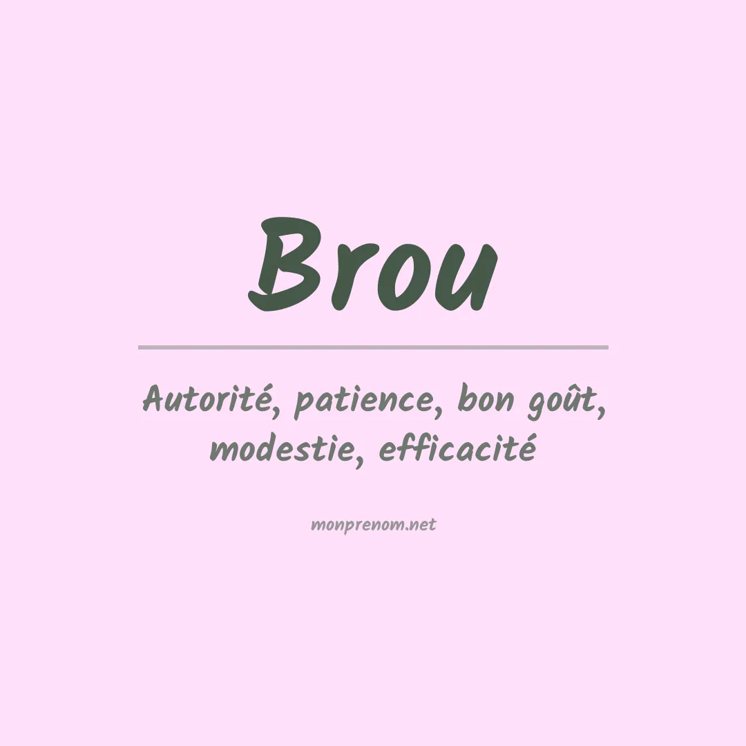Signification du prénom Brou