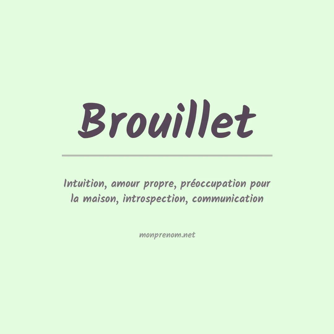 Prénom Brouillet