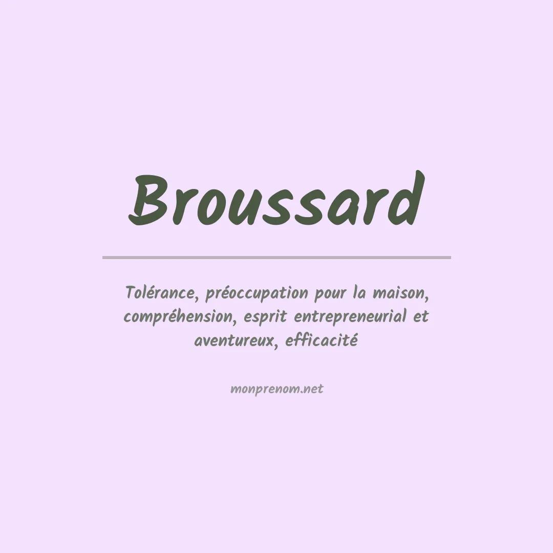 Prénom Broussard