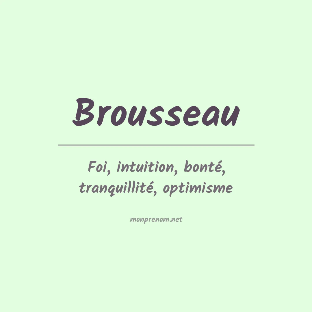 Prénom Brousseau