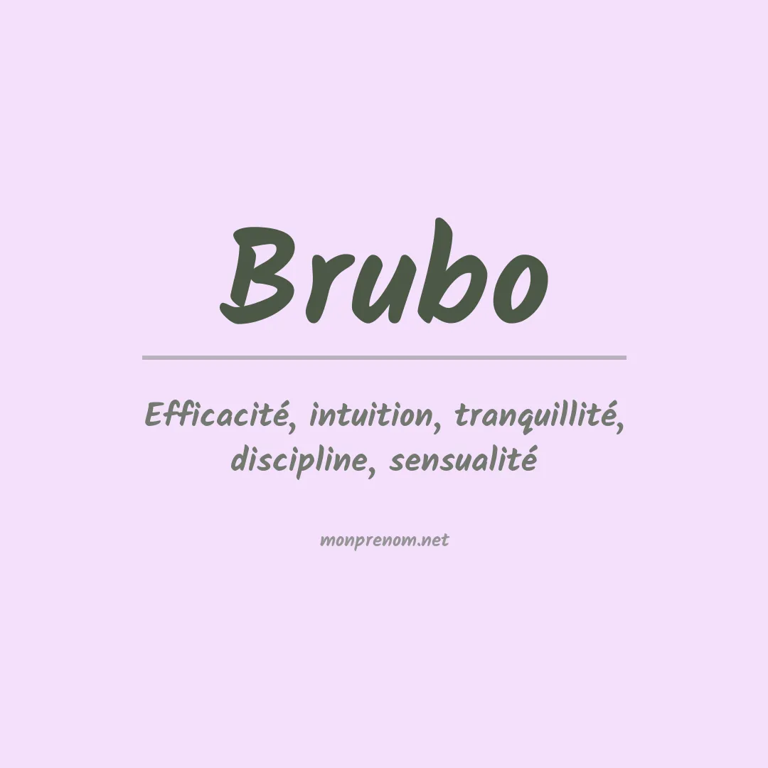 Signification du prénom Brubo