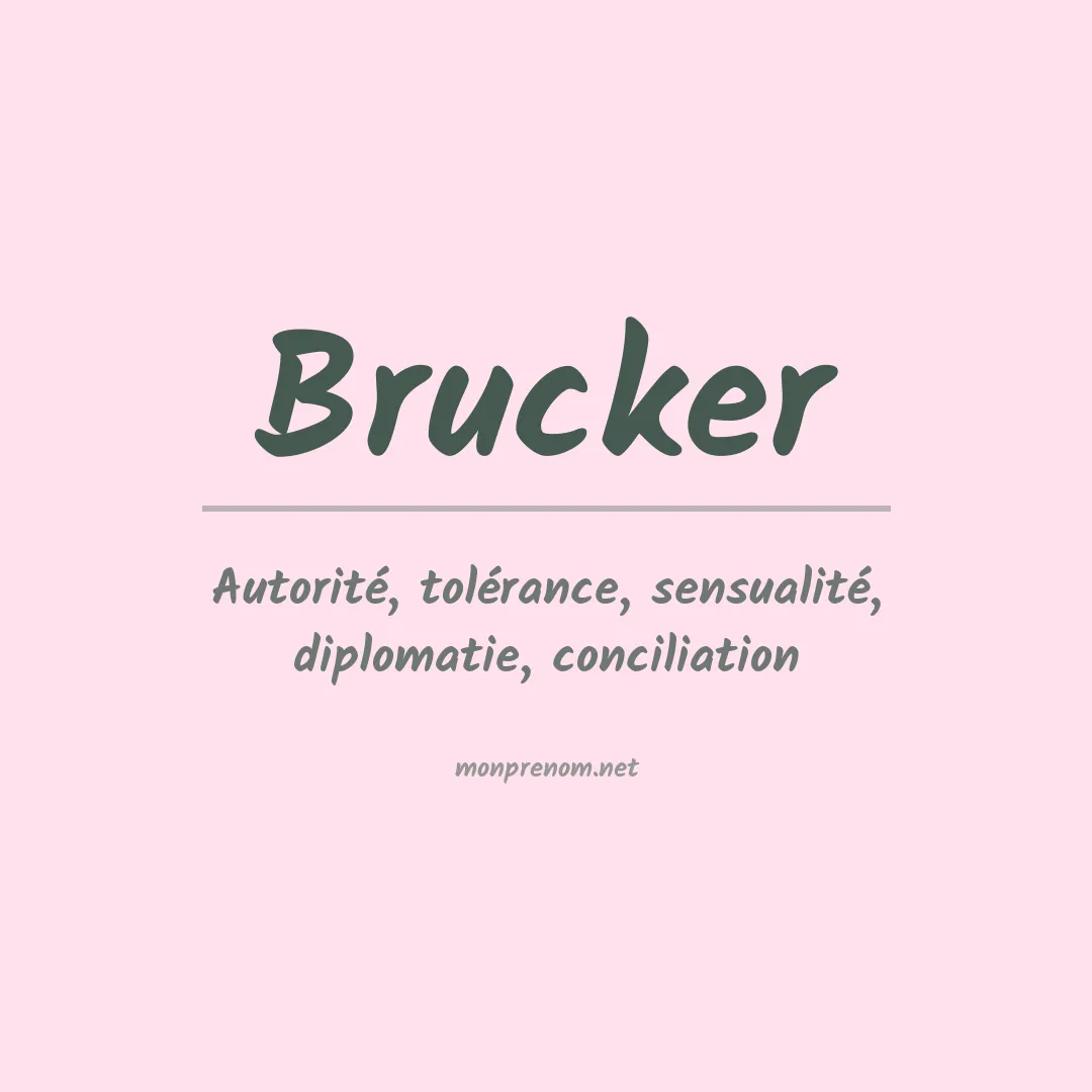 Prénom Brucker