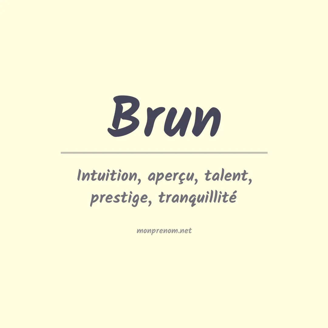 Prénom Brun