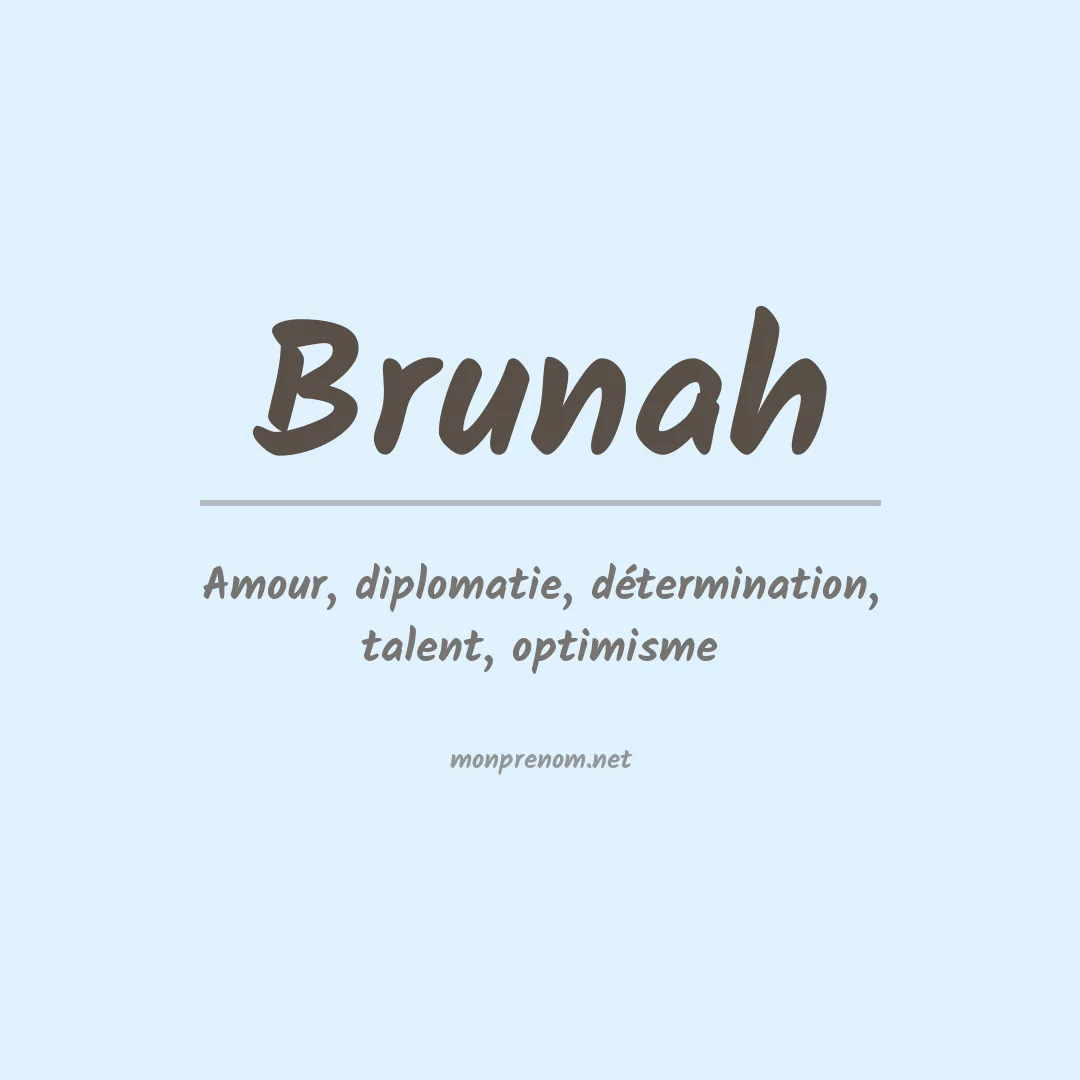 Prénom Brunah