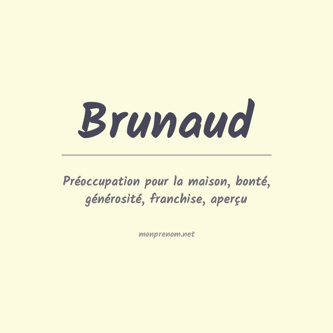 Signification du prénom Brunaud