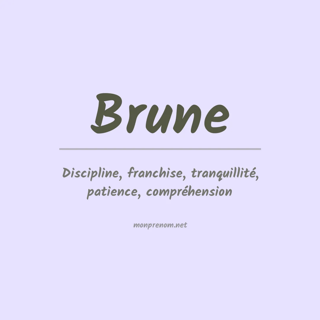 Prénom Brune