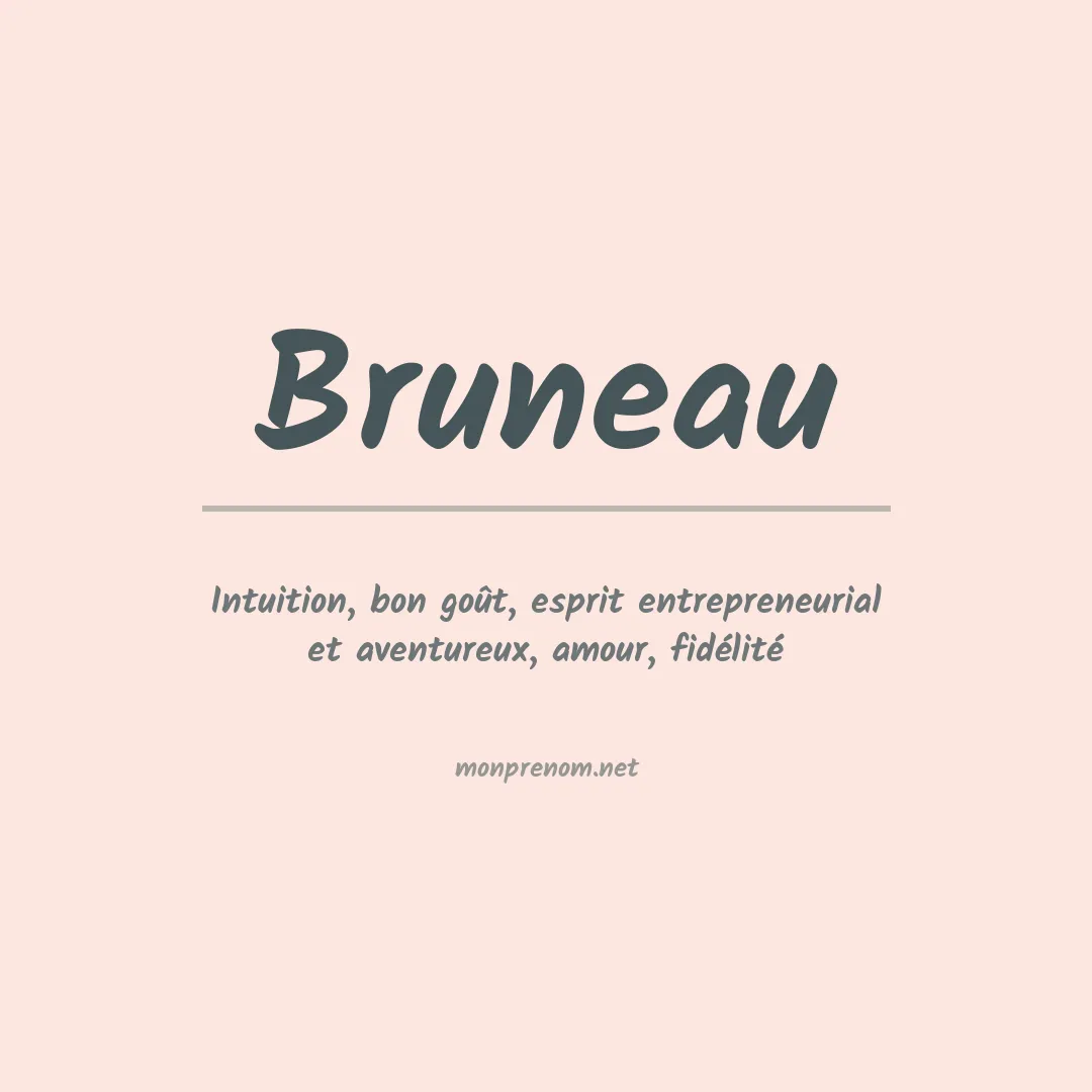 Signification du prénom Bruneau