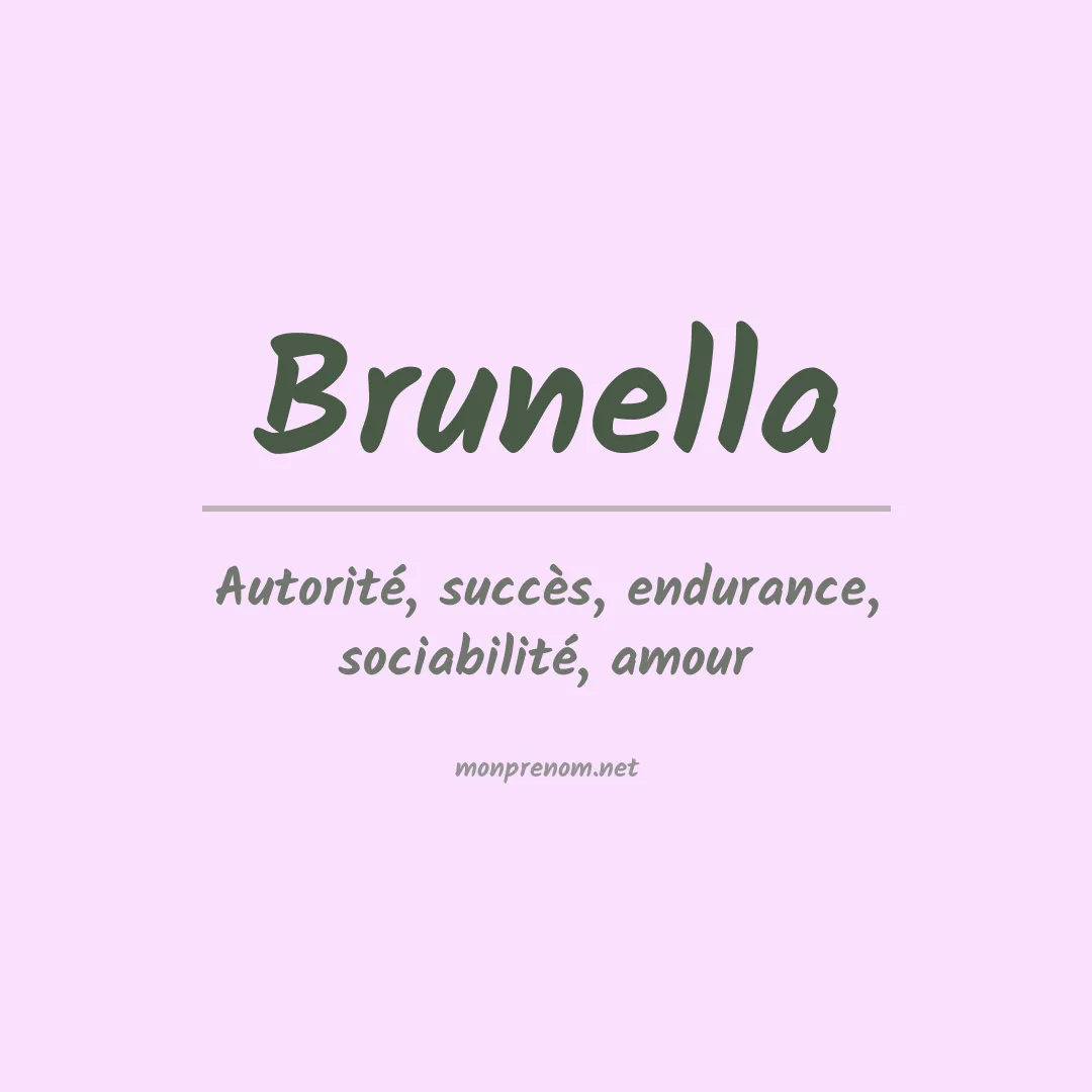Signification du prénom Brunella