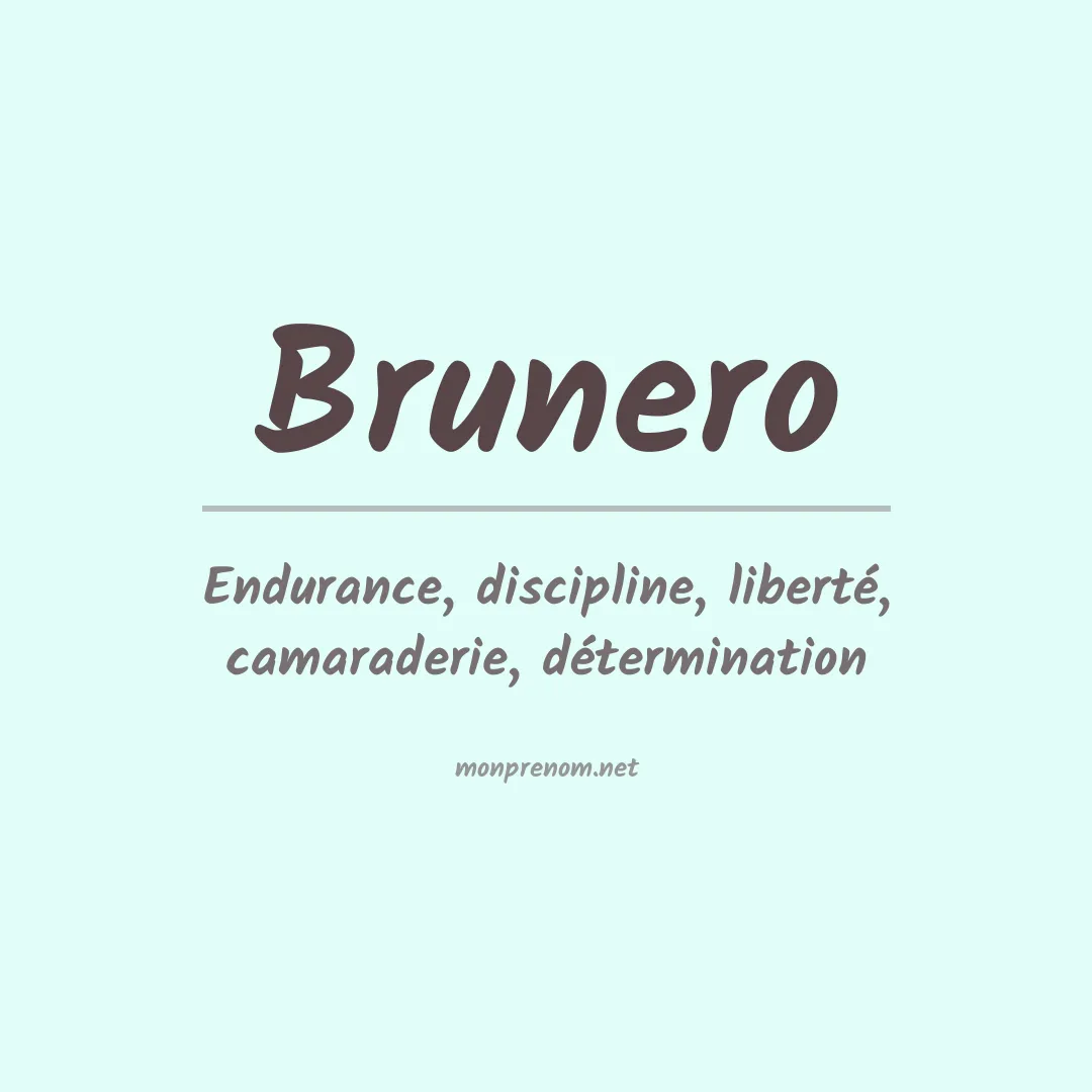 Signification du prénom Brunero