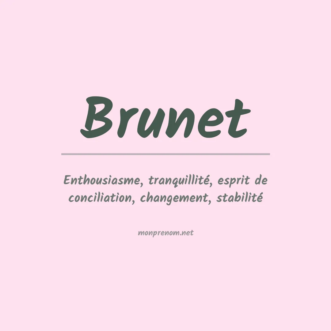 Prénom Brunet