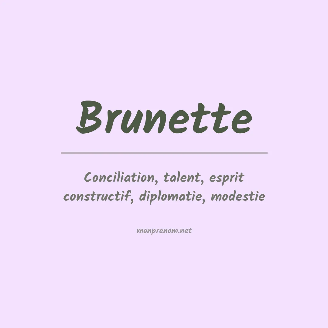 Prénom Brunette