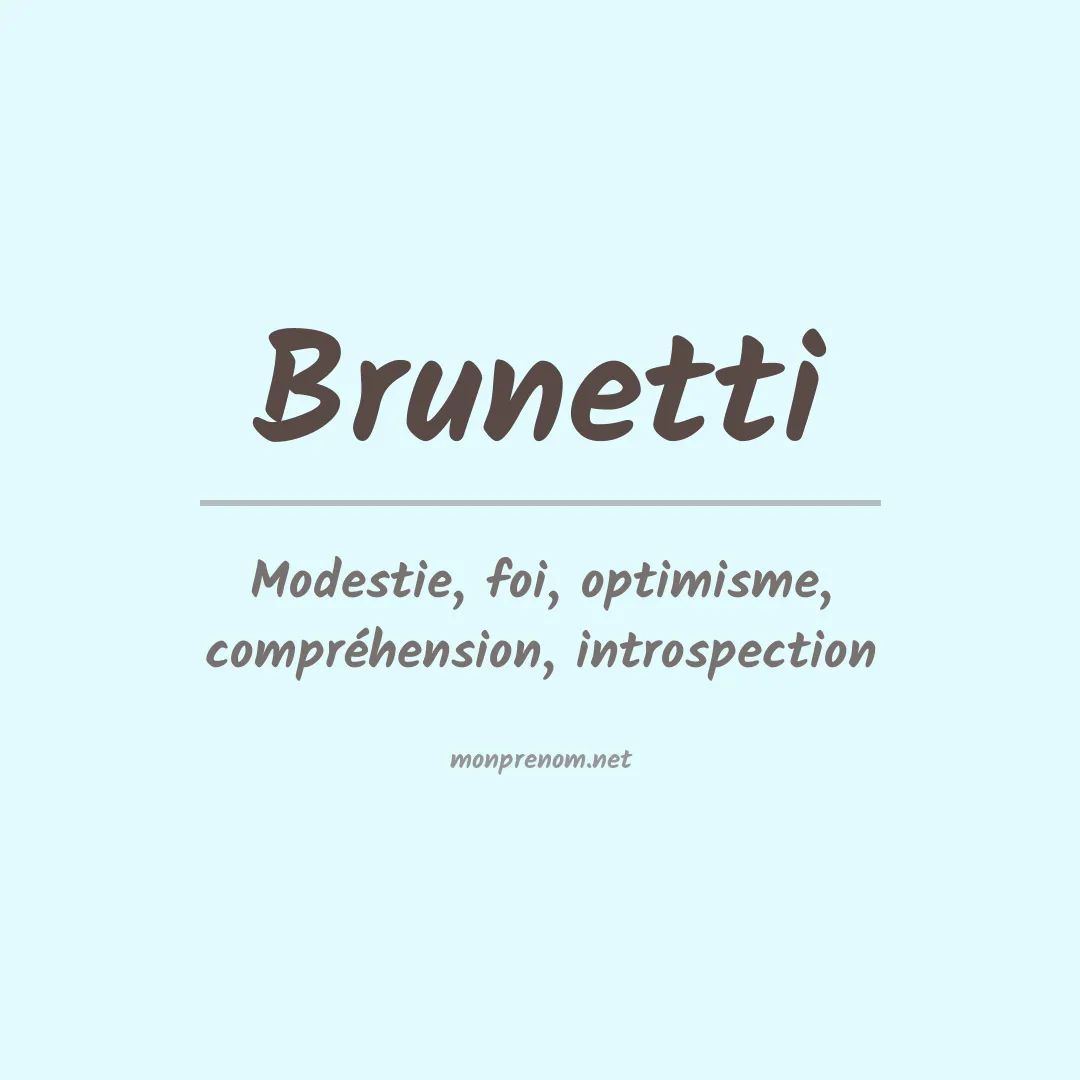 Prénom Brunetti