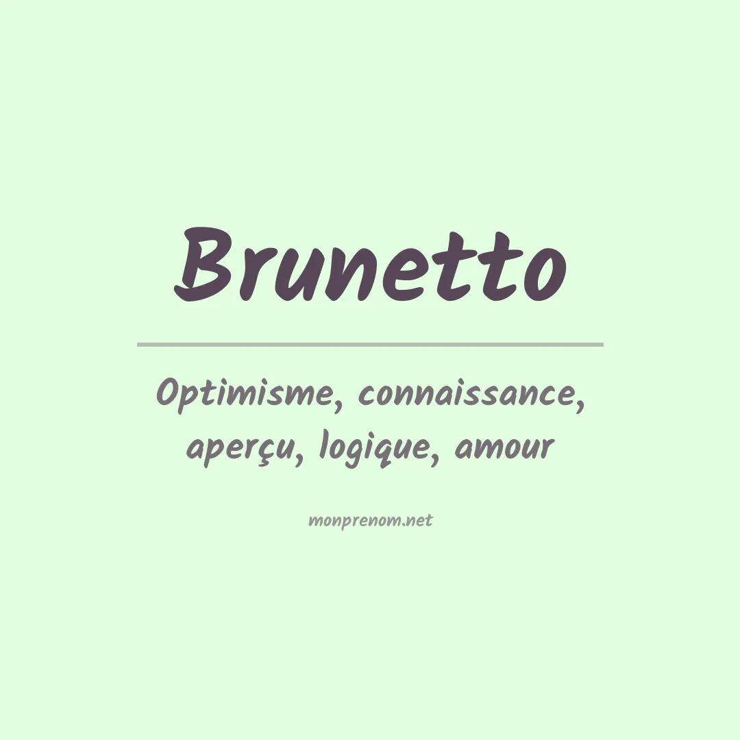 Prénom Brunetto