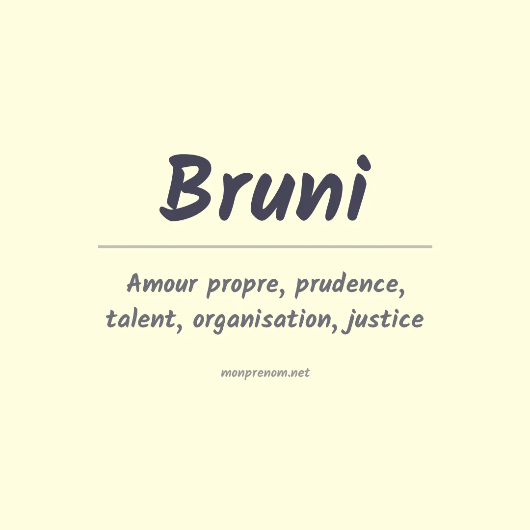 Prénom Bruni