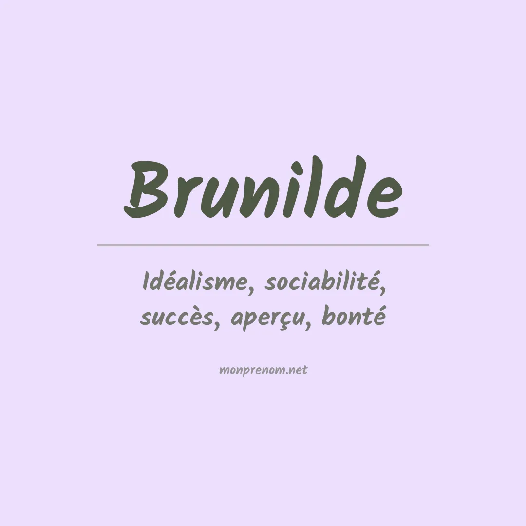 Signification du prénom Brunilde