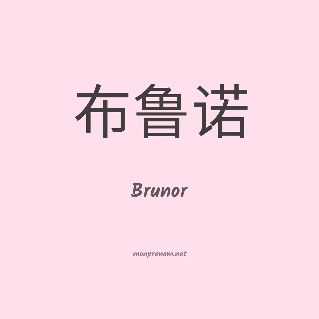 Brunor en chinois